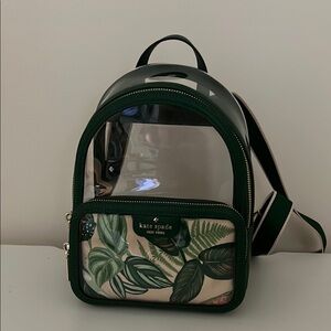 Kate Spade Clare See Thru Small Backpack Fern Foliage